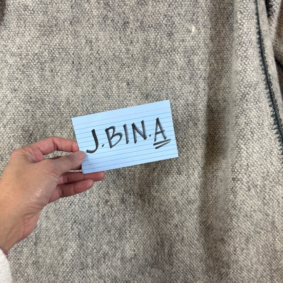 Kety Psara Gray Wool Knit Coat Reversible Handmade Greece Artisan Jacket Boho S - Picture 15 of 15